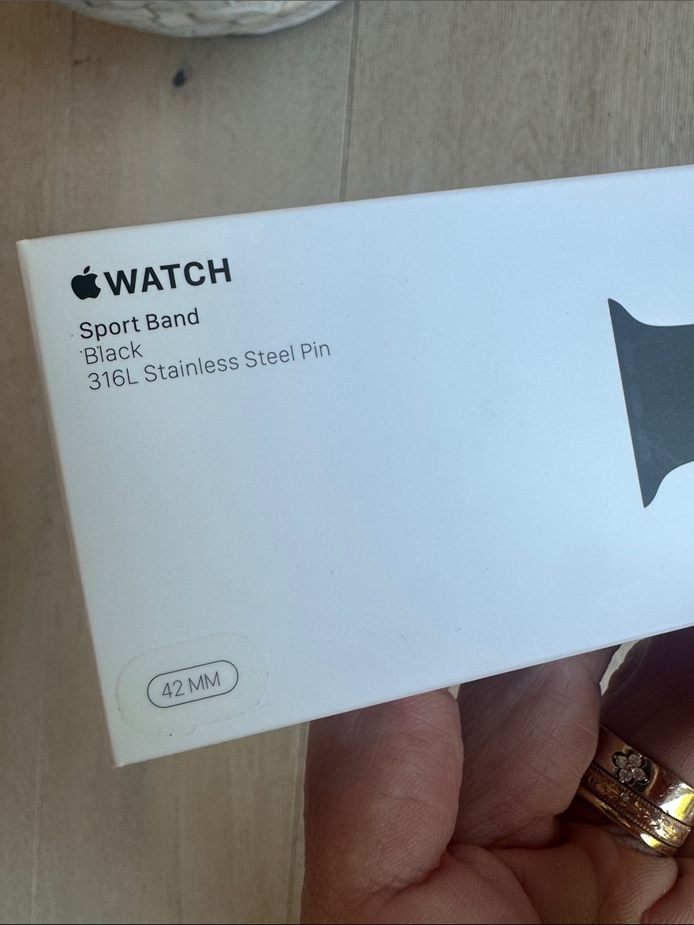 Apple Black Sport Band for Apple Watch - Picture 2 of 2
